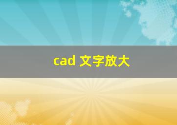 cad 文字放大